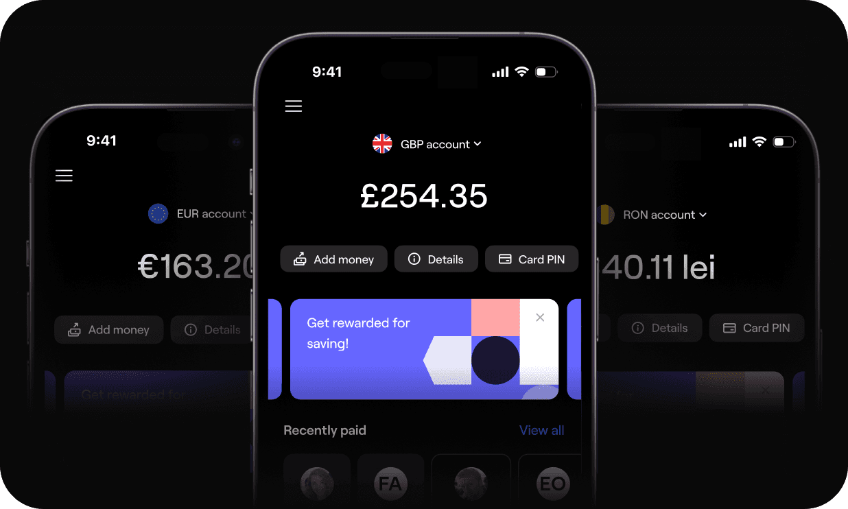 Current accounts screenshot